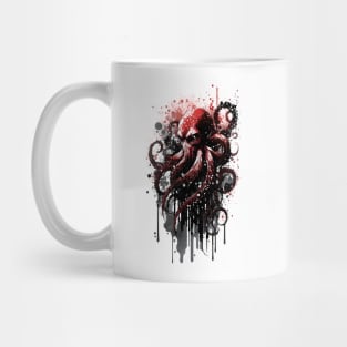 Octopus Portrait Ink Painting Mug